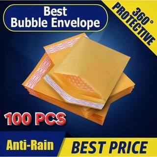 100pcs Kraft Paper Bubble Mailer. Bubble envelope.padded Envelope