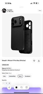 Caudabe Sheath iPhone 17 Pro Max (Precise) - Black