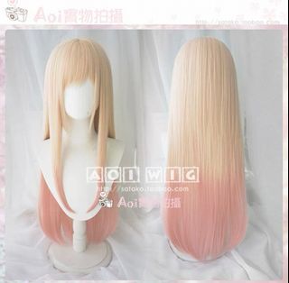 Marin Kitagawa My Dress Up Darling Blonde Pink Gradient Long Hair Cosplay Lolita Wig