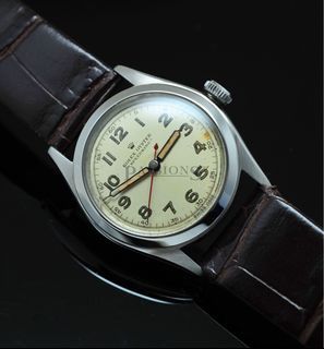 Rolex Oyster Speedking 4220 (1945) – Rare Original Crown & Scalloped Dial