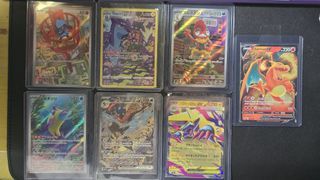 Riolu ar , Toxtricity ir , Scrafty ar , Bruxish ar , Greninja Promo , Electrike Ex , Charzard V