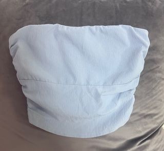 Light Blue Strapless Top