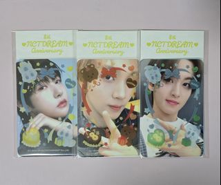 [wts] nct dream 8th anniversary character card set | mark renjun haechan