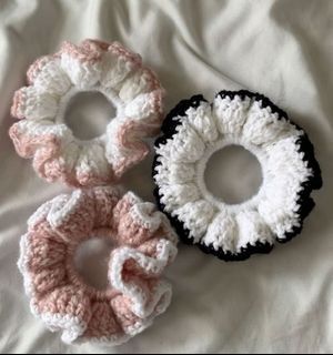[WTS] handmade crochet scrunchies