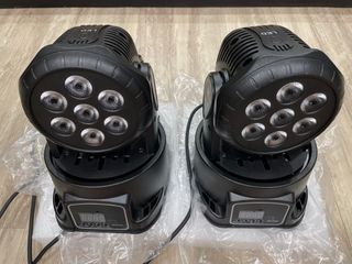 Pair of Moving Head DMX Light RGBW 4IN1 (10W LED x 7)