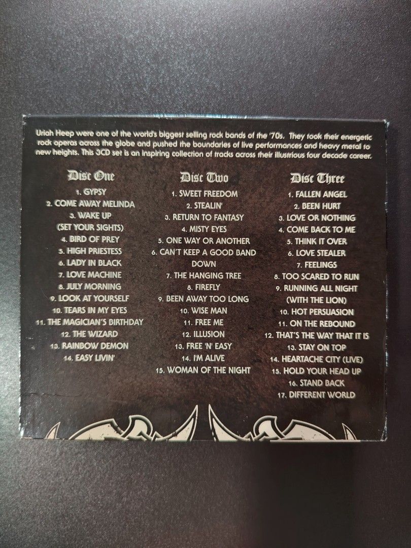 Uriah Heep - Loud, Proud & Heavy: The Best Of (3CD) (Category: CDs & DVDs) located in Singapore. Submitted by 1lifeliveit (Listing ID 1414677114, Image 4). Description: Collectors items, One of the Rare Uriah Heep songs which I bought from Europe. Original & Great soundtrack, sorry will not sell cheap. Thanks for viewing .