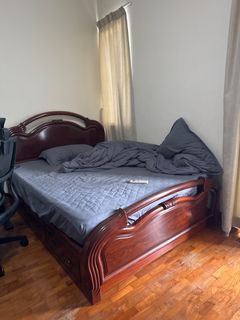 Solid Rosewood Queen Bed Frame – Heavy & Durable