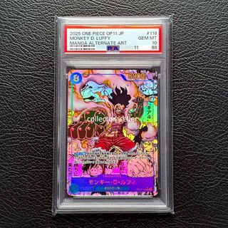 One Piece OP11 JP Monkey D. Luffy Manga Alternate Art #118 PSA 10
