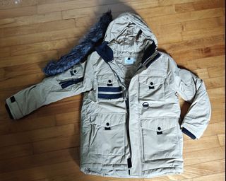 Tan Winter Jacket with Hood