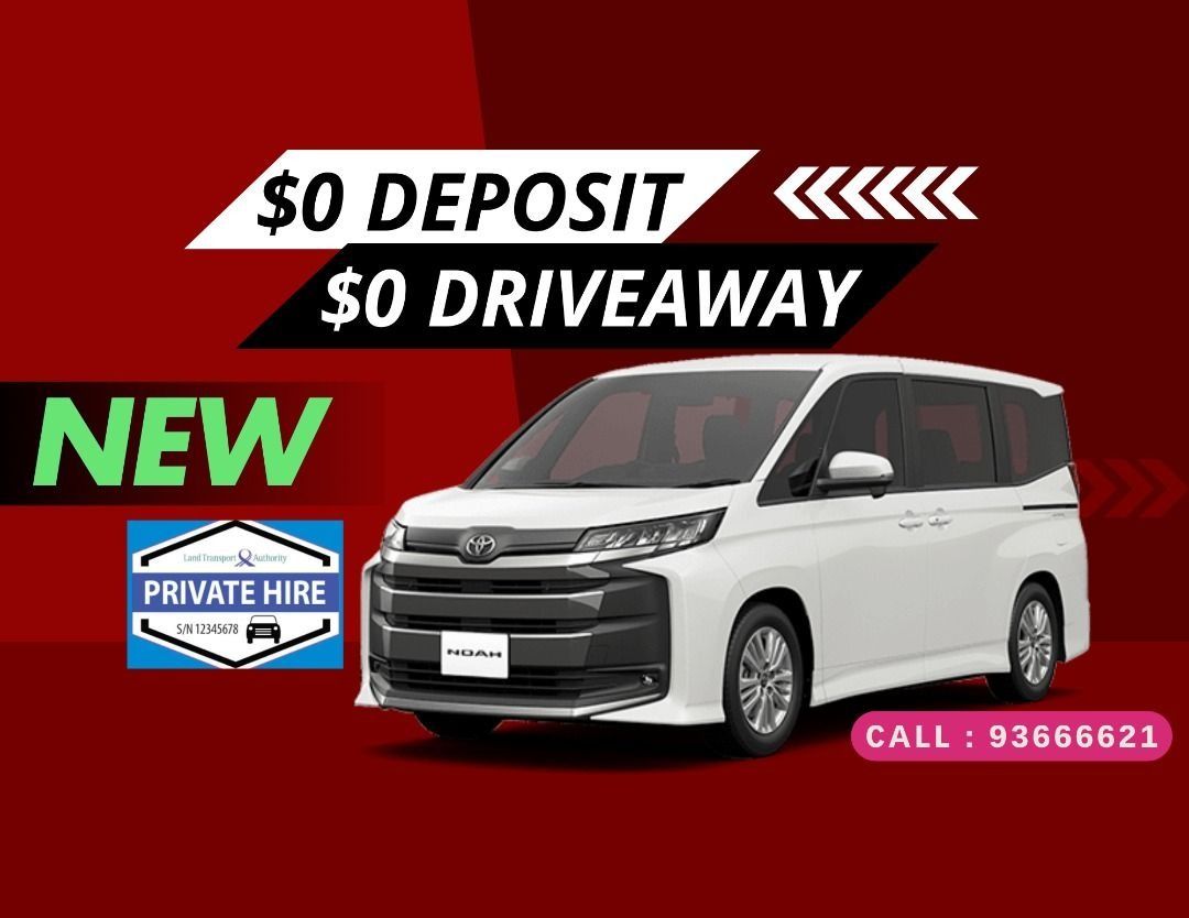 2026 NEW TOYOTA NOAH HYB FOR RENT/ RENTAL(PHV). NEW HONDA SPADA HYB FOR RENT/RENTAL. (PHV). (Category: Car Rental) located in Singapore. Submitted by 1nspiredautoleasing (Listing ID 1328507420, Image 1). Description: ⭐ $0 Deposit ⭐ $0 Downpayment ✅ Brand new ✅ Immediate handover ✅ Roadtax included ✅ Servicing and all wear & tear included ✅ 24/7 Breakdown hotline ✅ CDW available ✅ Leather seat ✅ Front and back recording camera ✅ Android player ✅ I