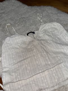 Brandy Melville White Eyelet Top