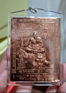 Thai amulet tiger yantra Lp Pern BE 2544.