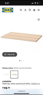 IKEA LINNMON Table Top - White Stained Oak Effect