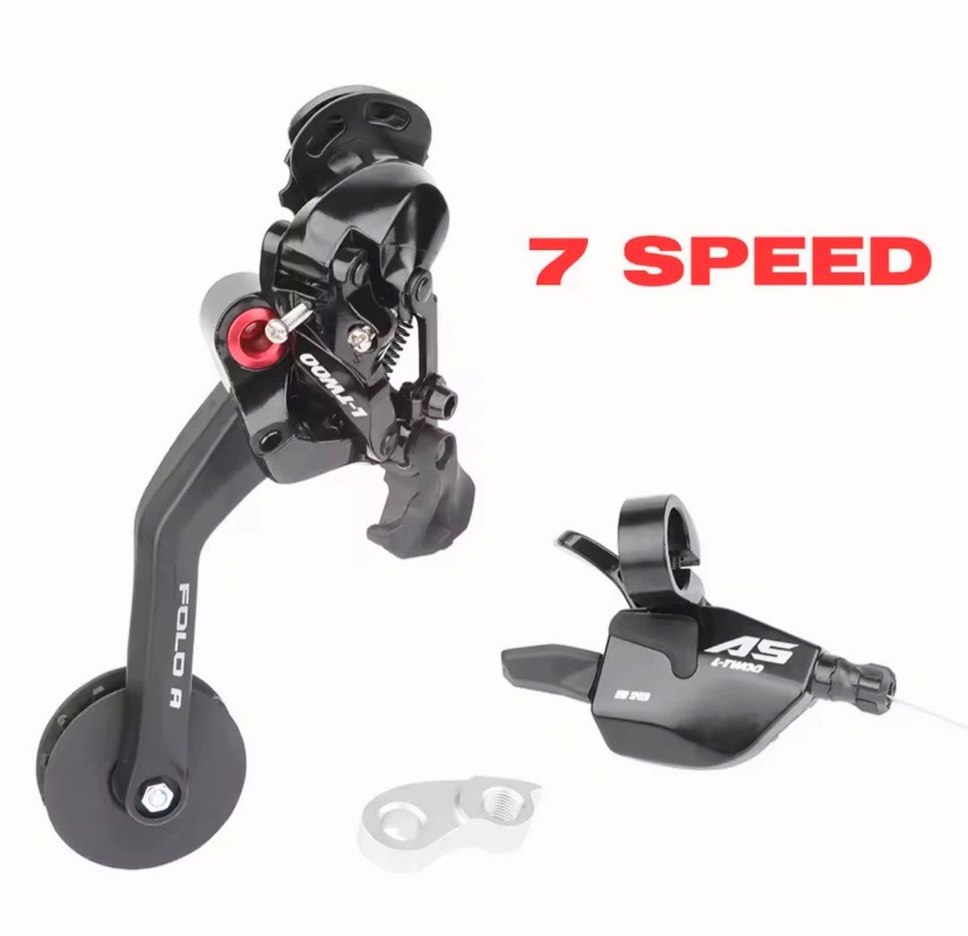 🔥Derailleur Set Fold A/B 5 7 9 Speed L-TWOO A5 A7 Rear Derailleur Shifter Tensioner With Hanger for Brompton Pikes 3Sixty Aceoffix Trifold Transmission 5/7/9s Cable Lever Paddle Guide Rear Derailleur (Category: Parts & Accessories) located in Singapore. Submitted by punggol_lew_bikescooter (Listing ID 1413237049, Image 1). Description: 🔥Derailleur Set Fold A/B 5 7 9 Speed L-TWOO A5 A7 Rear Derailleur Shifter Tensioner With Hanger for Brompton P
