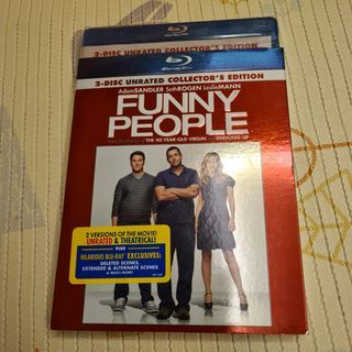FREE TRACKABLE SHIPPING AND NEW AND SEALED! Adam Sandler, Seth Rogen, Lesile Mann, Jonah Hill, Eric Bana's Comedy Funny People 2-Disc Unrated Collector's Edition Blu-ray