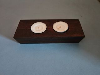 Wooden Tea Light Candle Holder