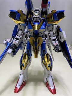 (Built)mg Gundam base limited victory two assault buster ver ka titanium finish