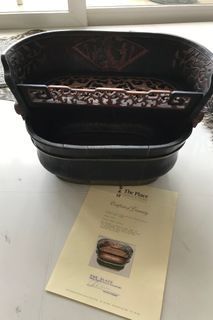 Antique Wooden Black lacquer wooden bowl Circa 19th century
