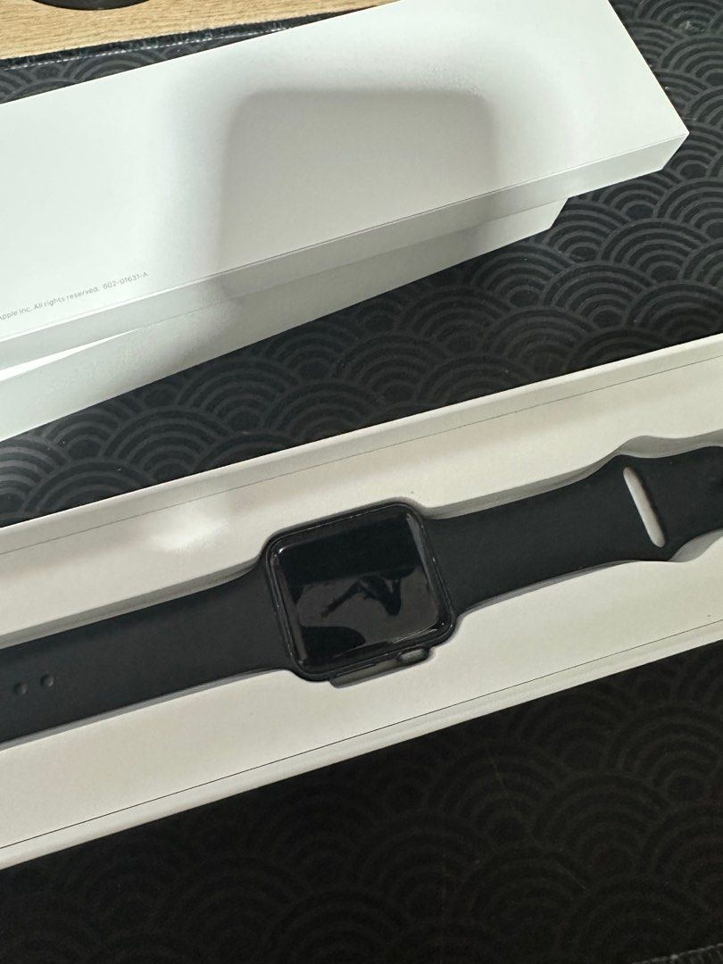 Apple Watch Series 3 - Black (BROKEN) (Category: Wearables & Smart Watches) located in Singapore. Submitted by iz4zuhairi (Listing ID 1413707214, Image 3). Description: Apple Watch Series 3 (Black). Comes with original box. Broken SCREEN IS broken can still be turn on no charger included .