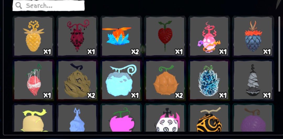 Roblox Grand Piece Online Fruits (Category: In-Game Products) located in Singapore. Submitted by lagginv1 (Listing ID 1413782637, Image 1). Description: - Selling fruits for Grand Piece Online. - Multiple fruit types available. - Quantities as shown in images. - Enhance your gameplay! - Contact for specific fruit requests..