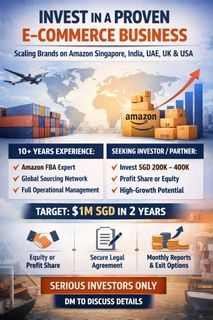 ⚡BUSINESS PARTNER / INVESTOR WANTED For High Growth Private Label Opportunity 🔥 | Seeking Capital Partner to Scale Global Amazon B2C Brands 🌍