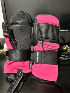 ANTS PRO Waterproof Ski Mittens Winter Gloves - Pink