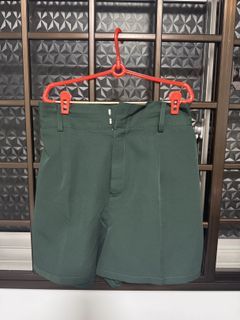 Green High-Waisted Shorts