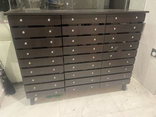 Wooden Shoe Cabinet - Dark Brown