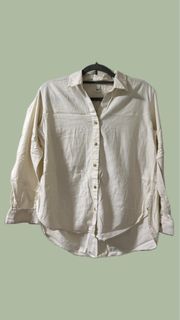 Uniqlo Beige Button-Up Shirt