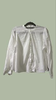 Uniqlo White Button-Up Shirt