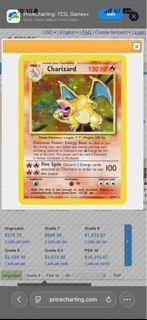 WTB Pokemon Base Set Charizard Unlimited PSA
