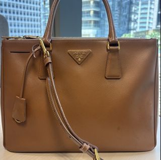 Authentic Prada Saffiano Lux  Caramel Tote Bag