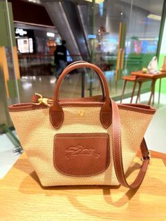 Longchamp Le Pliage Collection Bohemian Style Straw Bag
