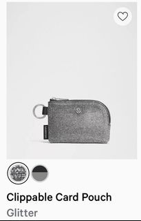 Lululemon Clippable Card Pouch - Glitter
