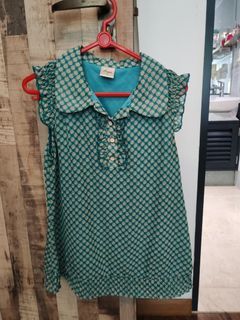Vintage Floral Blouse - Teal