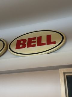 Vintage bell helmets signage