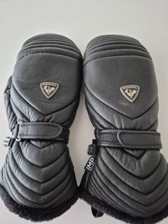 Rossignol Black Leather Ski Mittens
