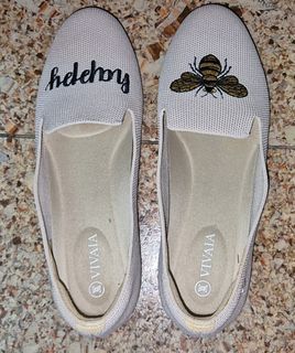 VIVAIA Audrey Embroidered Loafers Round-Toe Smart Casual Comfortable Slip On