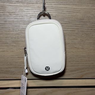 Lululemon Clippable Nano Pouch [Light Ivory, Silver Hardware]