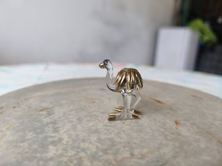 Miniature Glass Ostrich Figurine