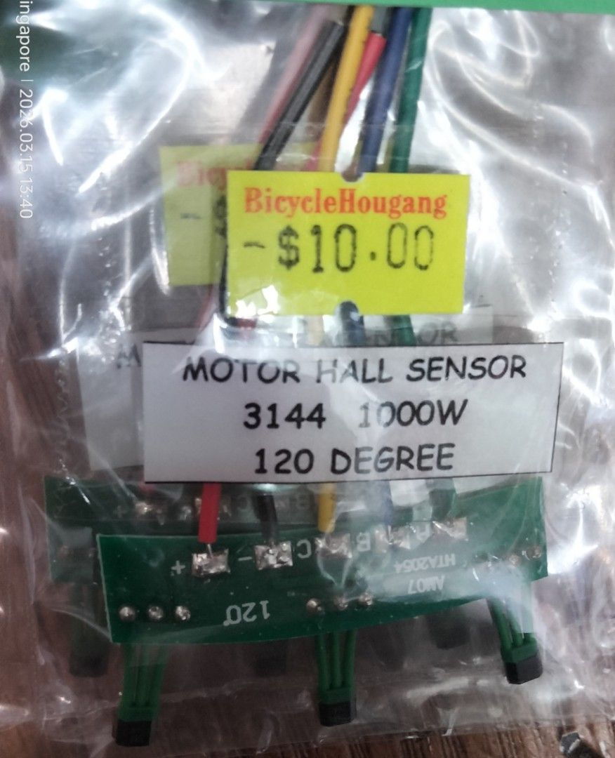 QS Electric motor Hall sensor Borad Plate 120 Degree [PAB Eco drive Jimove MC Zebra food delivery Motorcycle Bike Blue tag Orange tag grab food panda SCOOTER pmd] (Category: Other PMDs & Parts) located in Singapore. Submitted by allbicycleshop (Listing ID 1426640765, Image 7). Description: 620 Hougang ave 8 #01-272 (S)530620 contact 91961216 12pm to 10 pm daily #Motorcycle #Ebike #Carbon #License #LicensePlate #AluminumFrame #Blindspot #Mirror #B