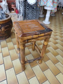 Authentic Vintage Handmade Bamboo Stool