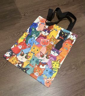 Cat Print Tote Bag