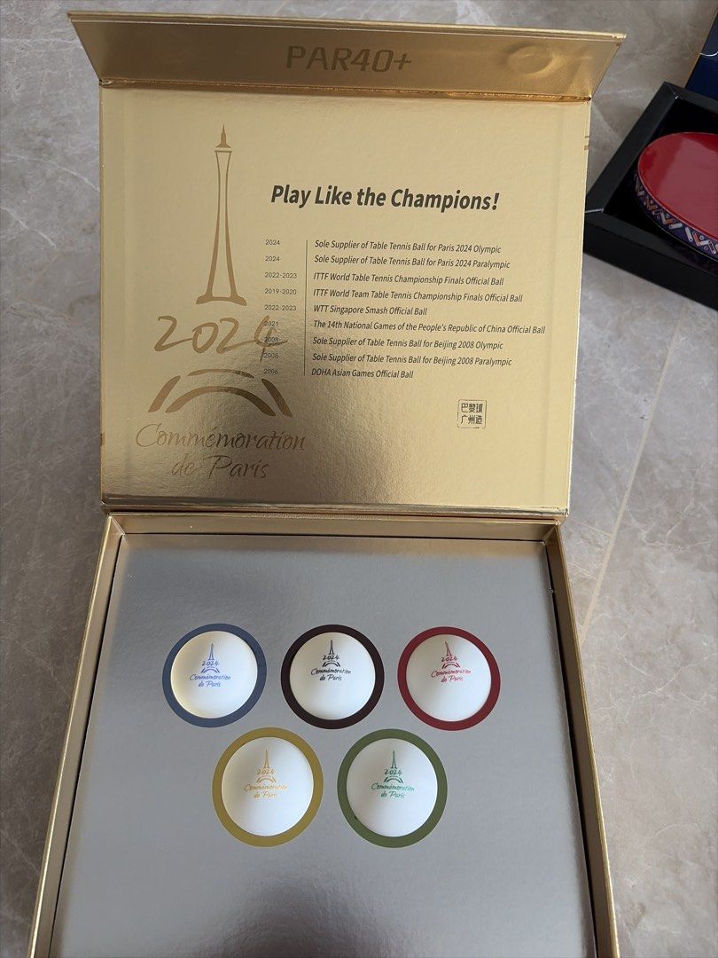 Double Fish Paris Olympics 2024 Commemoration Ball in Table Tennis Balls (Category: Racket & Ball Sports) located in Singapore. Submitted by msbell (Listing ID 1427322215, Image 1). Description: Well the Year that FZD won! Commemorative set. $40 Negotiable if deal at convenient place .