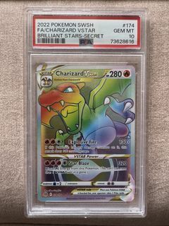 Pokémon Charizard VSTAR Secret Rare 174/172 Brilliant Stars PSA 10 Holo