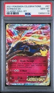 ✨️NICE CERT✨️2021 POKEMON CELEBRATIONS CLASSIC COLLECTION XERNEAS EX 97 PSA 10