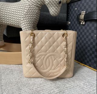 Chanel Caviar PST Tote Bag - Beige in GHW