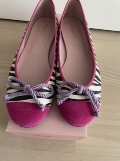 Pretty Ballerinas Zebra Print Ballet Flats - Size 39