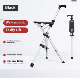 Walking stick for elderly grounding mat elderly shower chair Ta-Da Chair Series 1 Walking Seat Stick | Ta Da Chair | Walking Cane | Tada Chair
