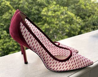 Stuart Weitzman Tasha 100 Cranberry Heels